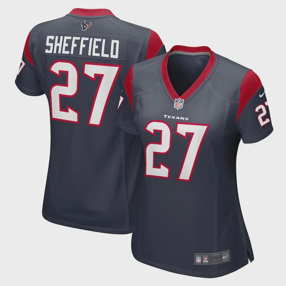 Kendall Sheffield Houston Texans Women’s Player Game Jersey – Navy