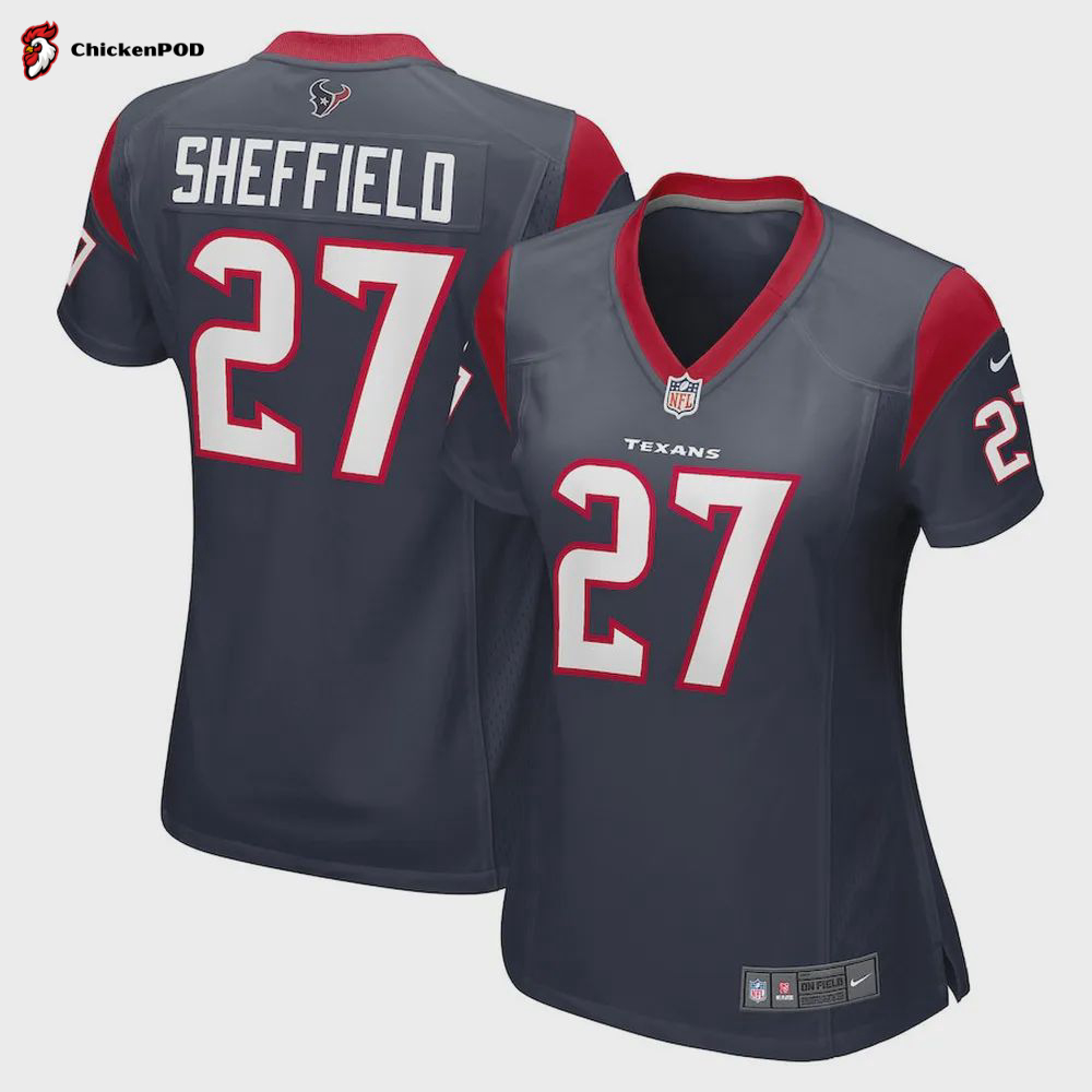 Kendall Sheffield Houston Texans Women’s Player Game Jersey – Navy