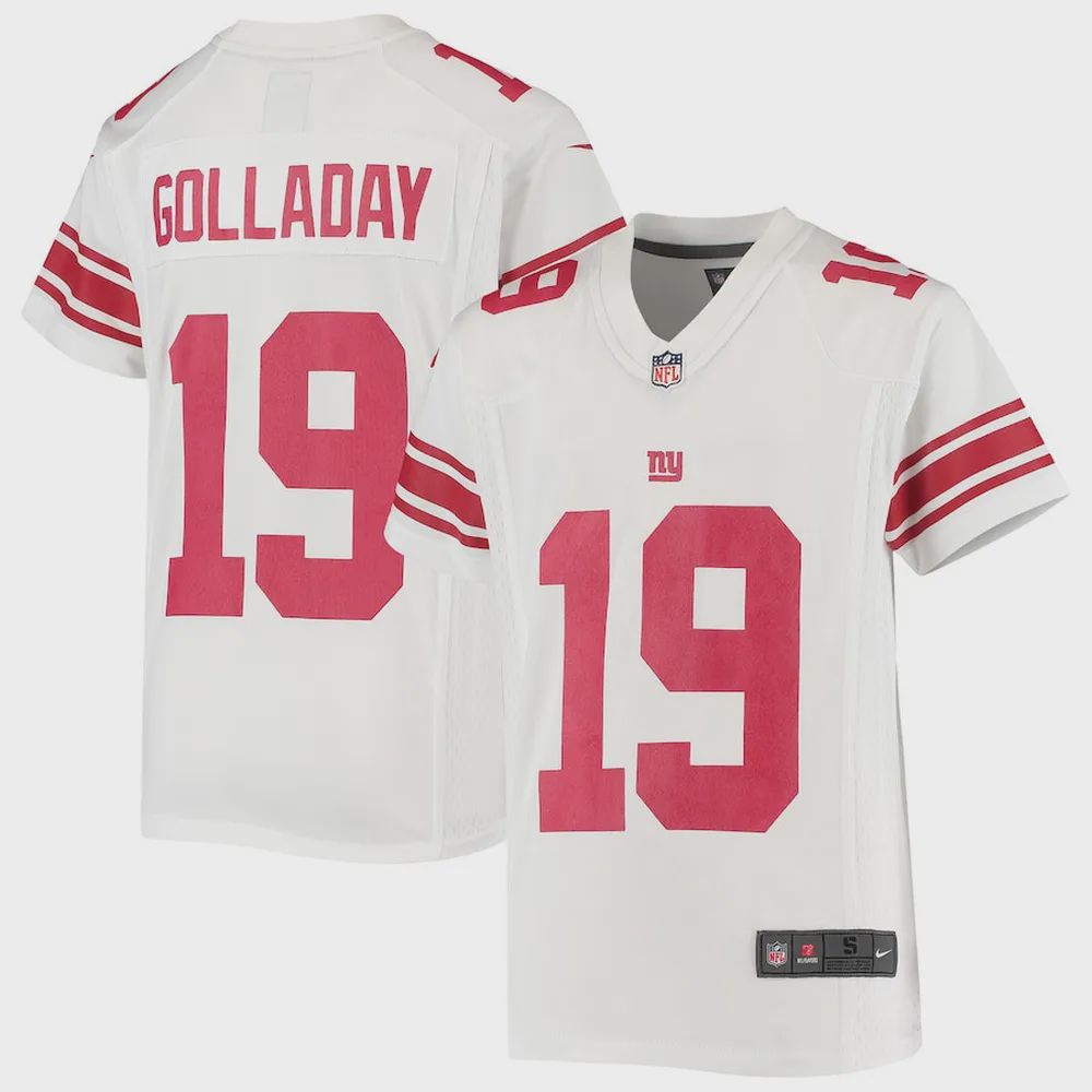 Kenny Golladay 19 New York Giants Youth Game Jersey – White