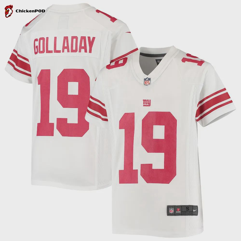 Kenny Golladay 19 New York Giants Youth Game Jersey – White