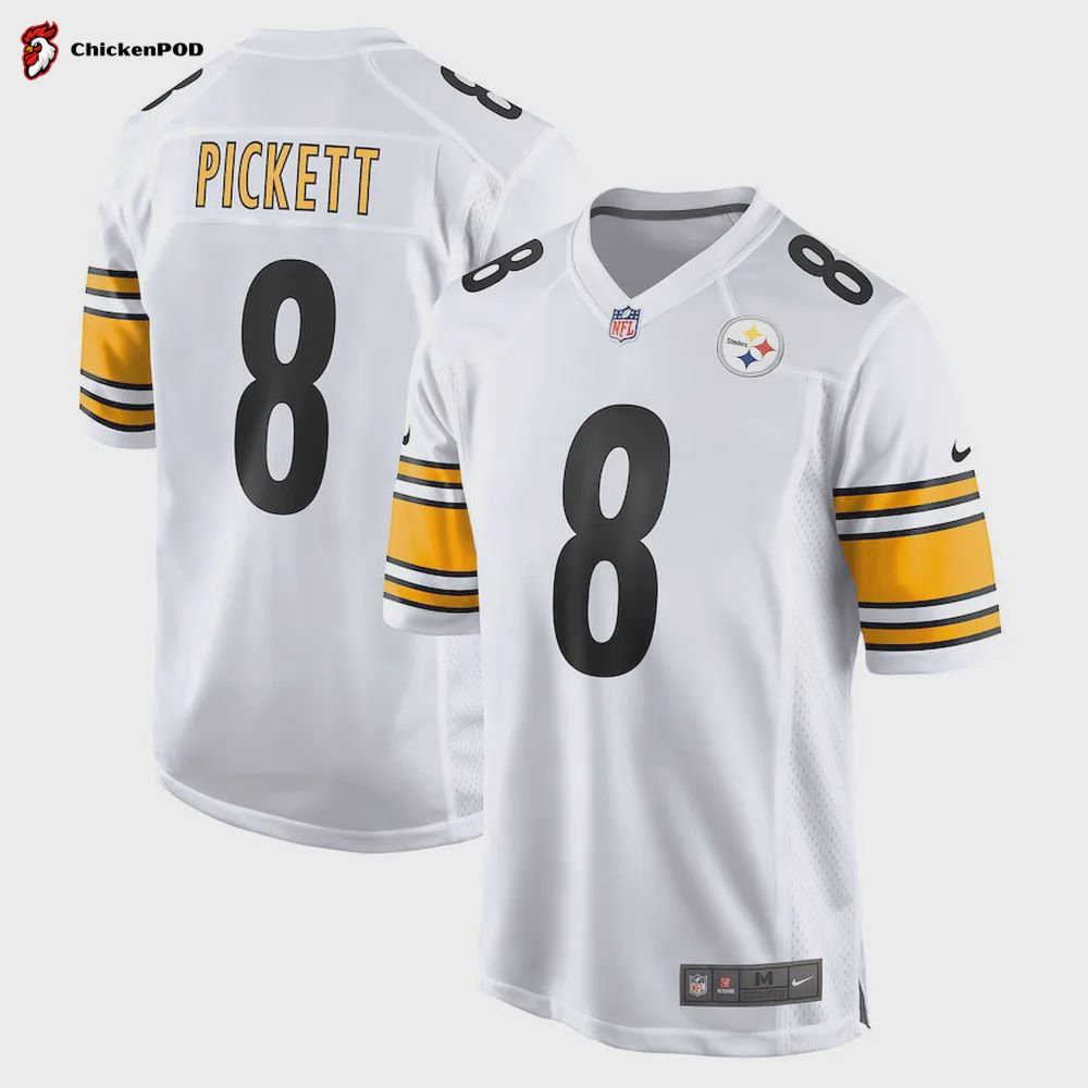 Kenny Pickett 8 Pittsburgh Steelers 2022 Draft First Round Pick Game Jersey In Black