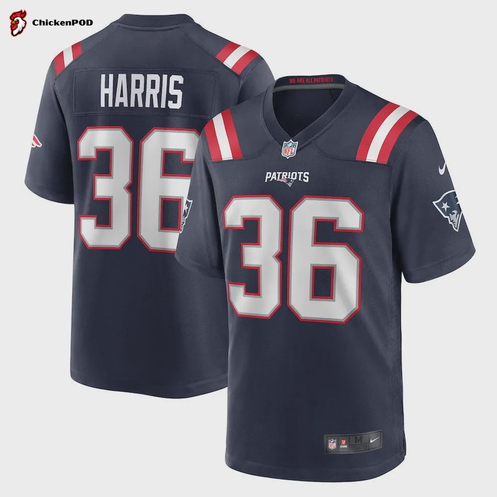 Kevin Harris New England Patriots Game Player Jersey – Navy