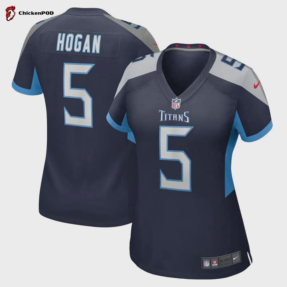 Kevin Hogan 5 Tennessee Titans Women’s Home Game Player Jersey – Navy