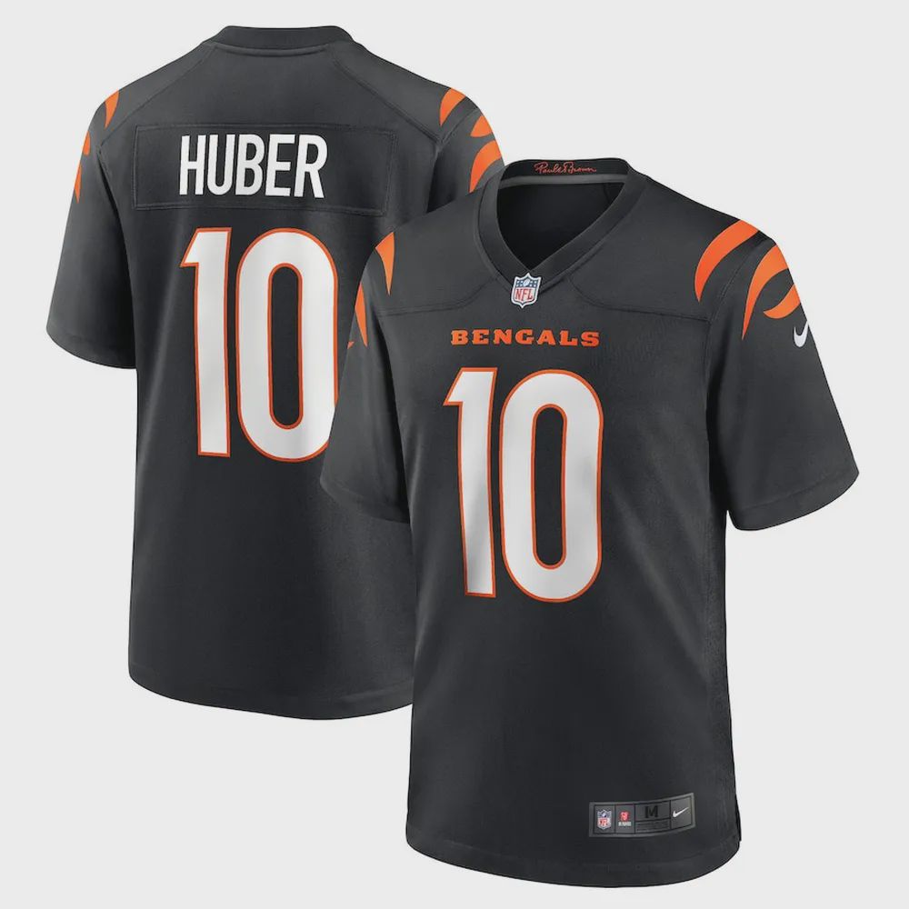 Kevin Huber 10 Cincinnati Bengals Game Jersey – Black