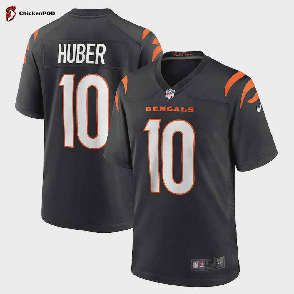 Kevin Huber 10 Cincinnati Bengals Game Jersey – Black