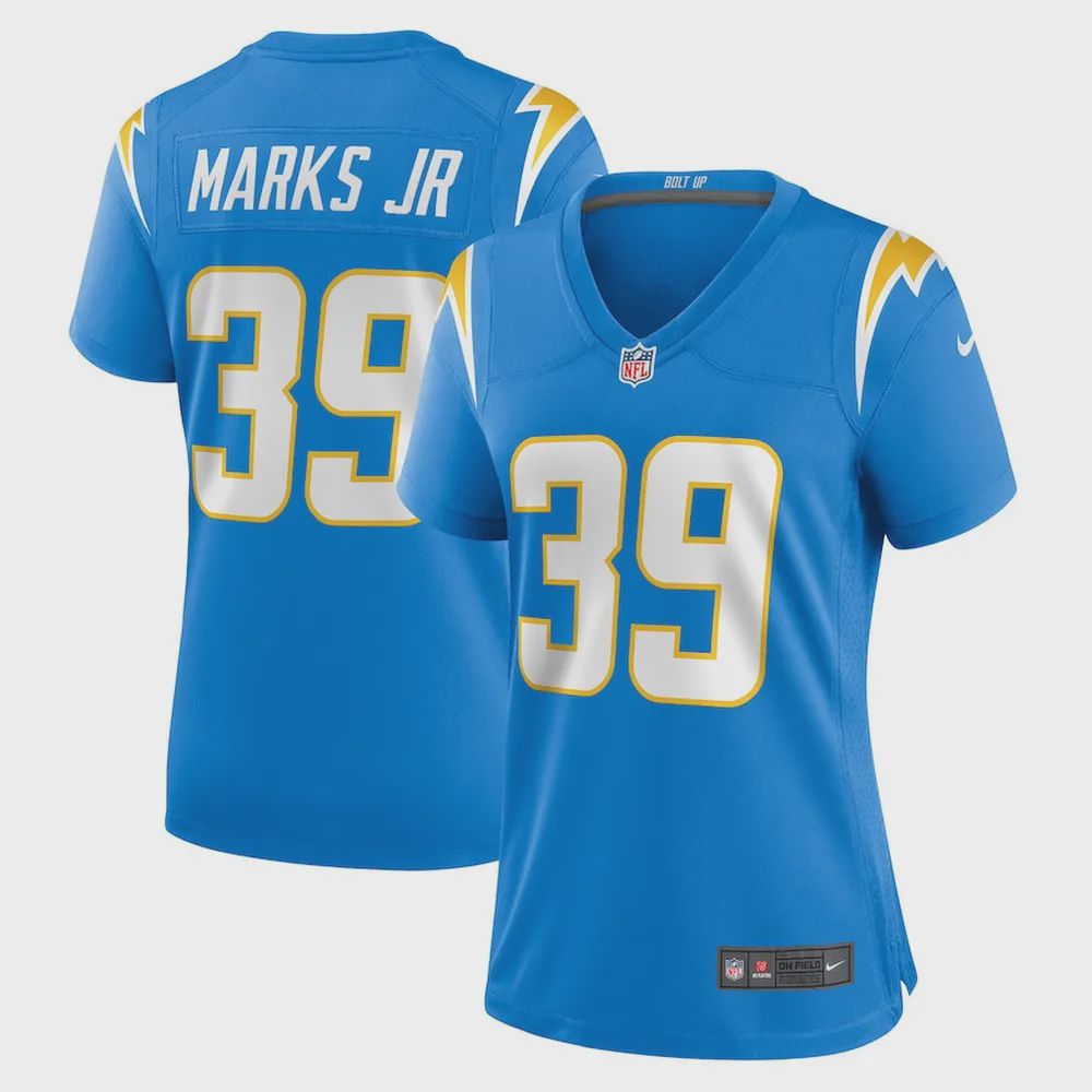 Kevin Marks Los Angeles Chargers Women’s Player Game Jersey – Powder Blue