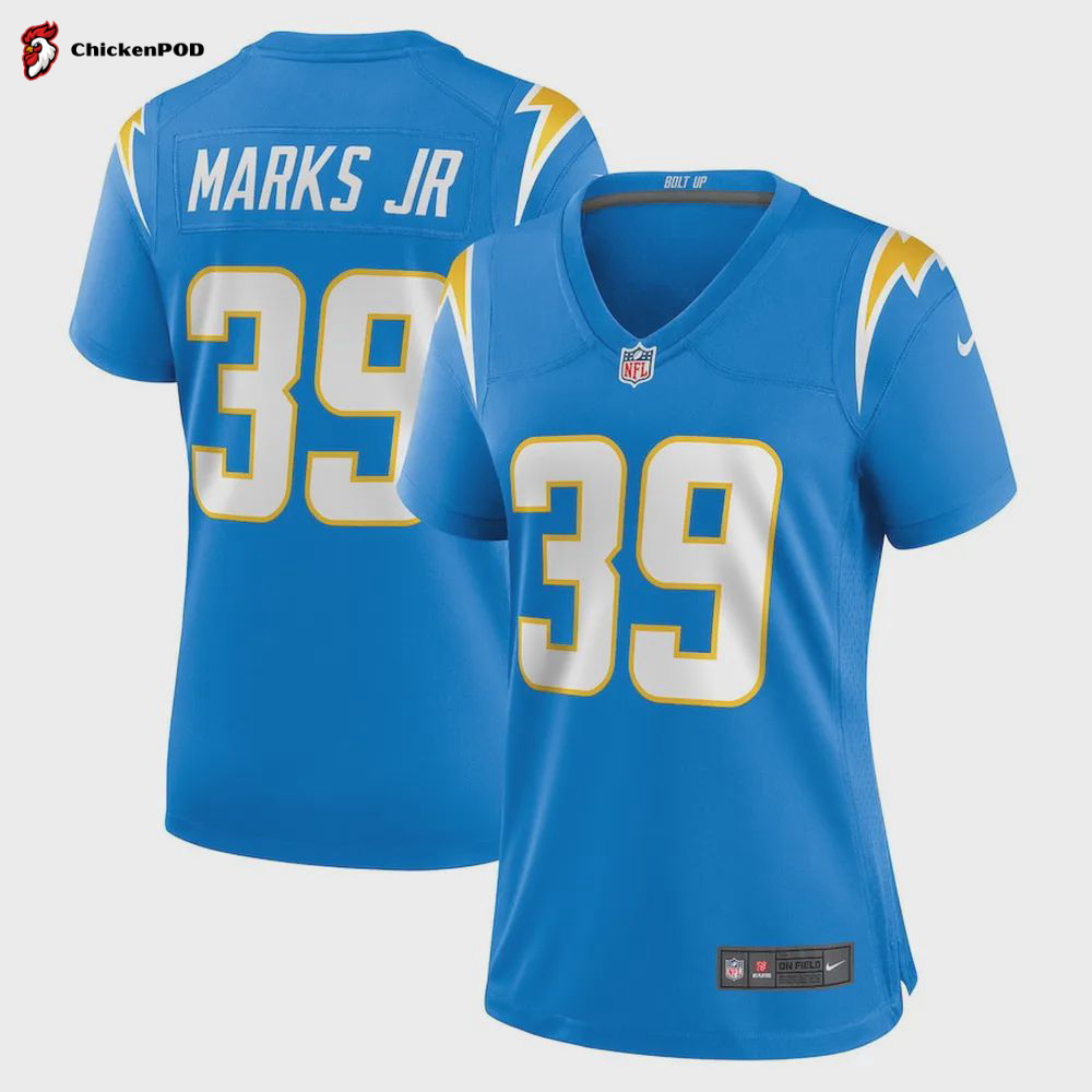 Kevin Marks Los Angeles Chargers Women’s Player Game Jersey – Powder Blue