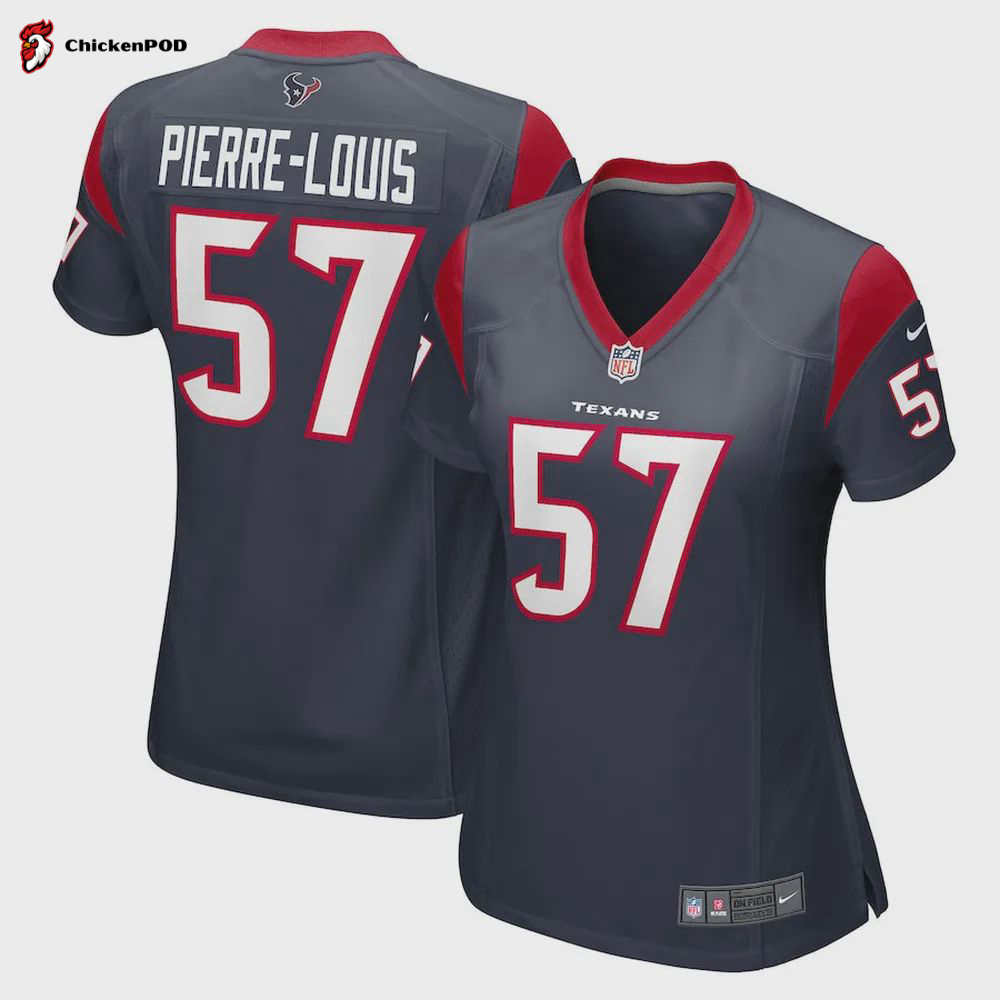 Kevin Pierre-Louis Houston Texans Women’s Game Player Jersey – Navy