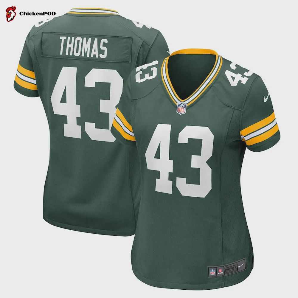 Kiondre Thomas Green Bay Packers Women’s Game Player Jersey – Green