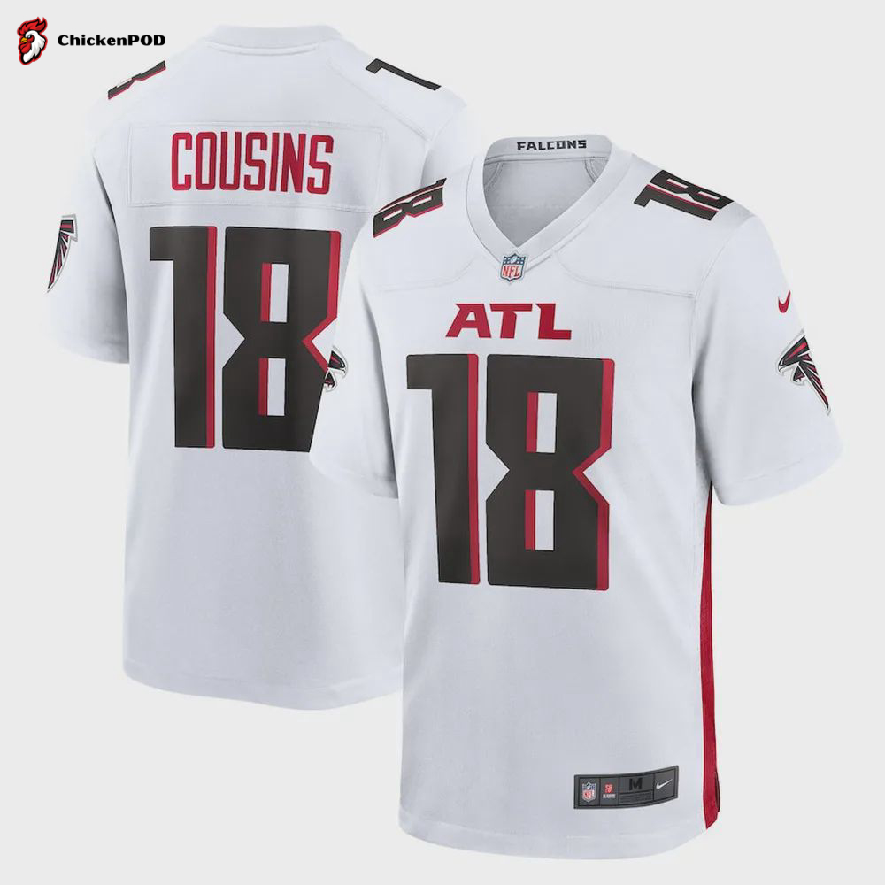 Kirk Cousins 18 Atlanta Falcons Game Player Jersey – Black