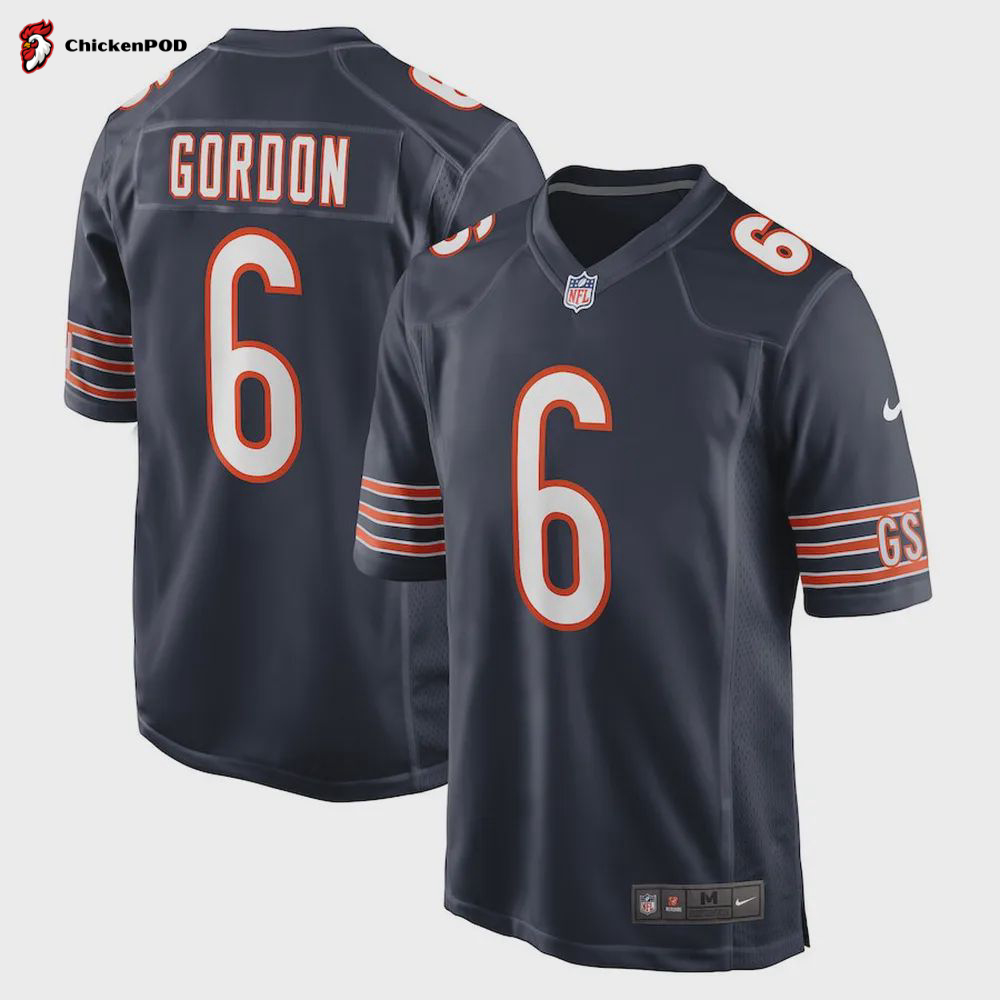 Kyler Gordon Chicago Bears Game Player Jersey – Navy