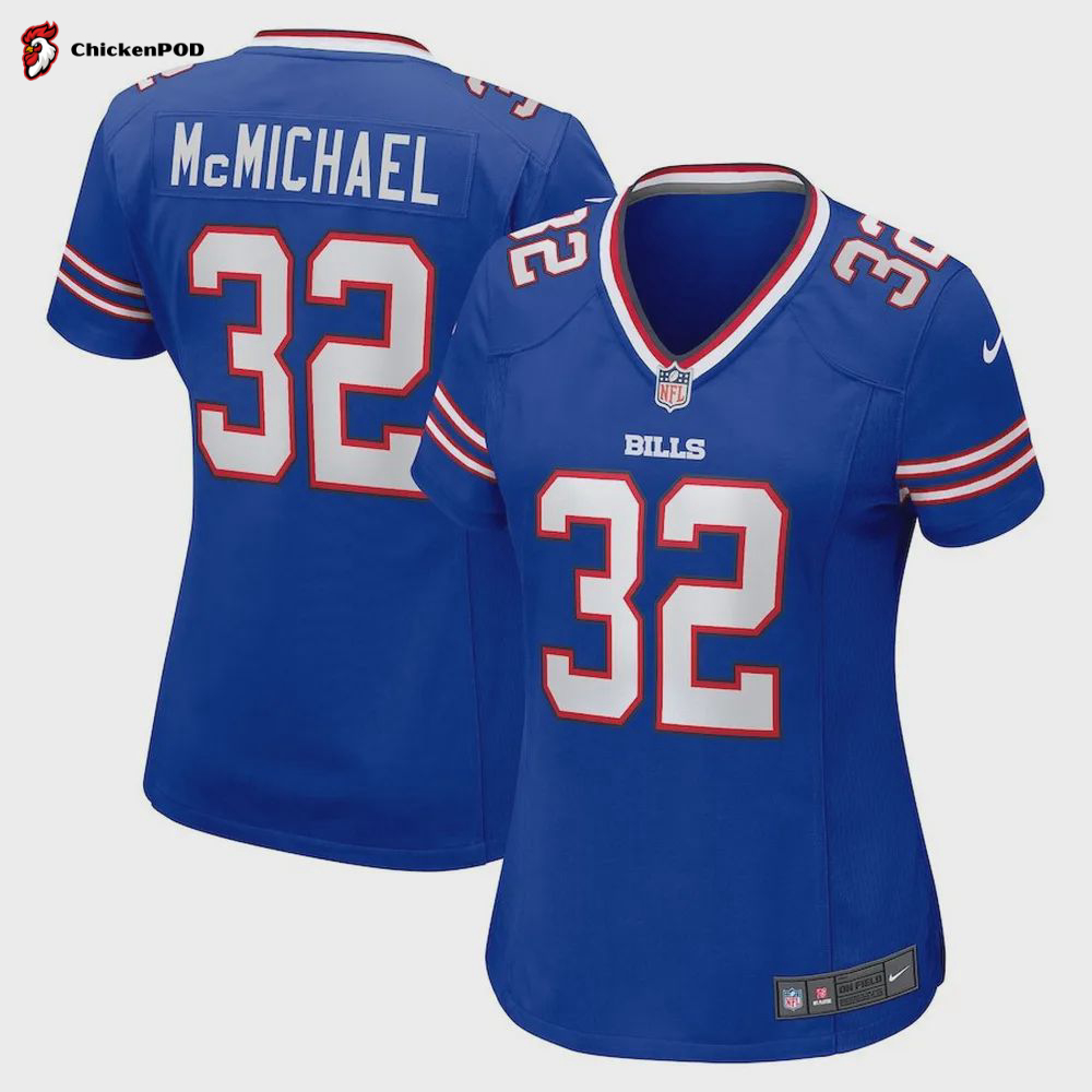 Kyler McMichael 32 Buffalo Bills Women’s Game Player Jersey – Royal