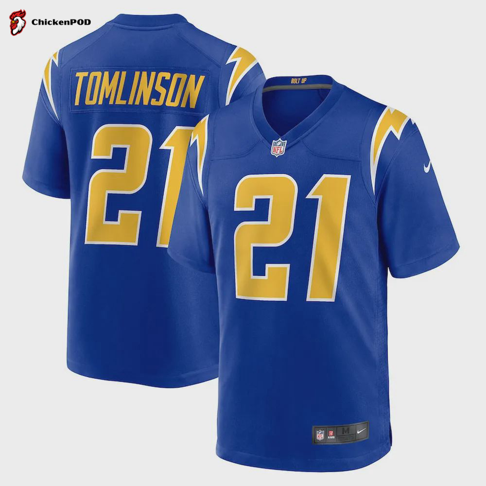 LaDainian Tomlinson 21 Los Angeles Chargers Retired Player Alternate Game Jersey – Royal