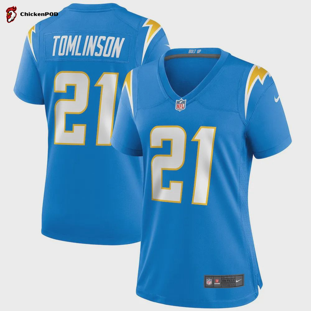 LaDainian Tomlinson 21 Los Angeles Chargers Women’s Retired Player Jersey – Navy