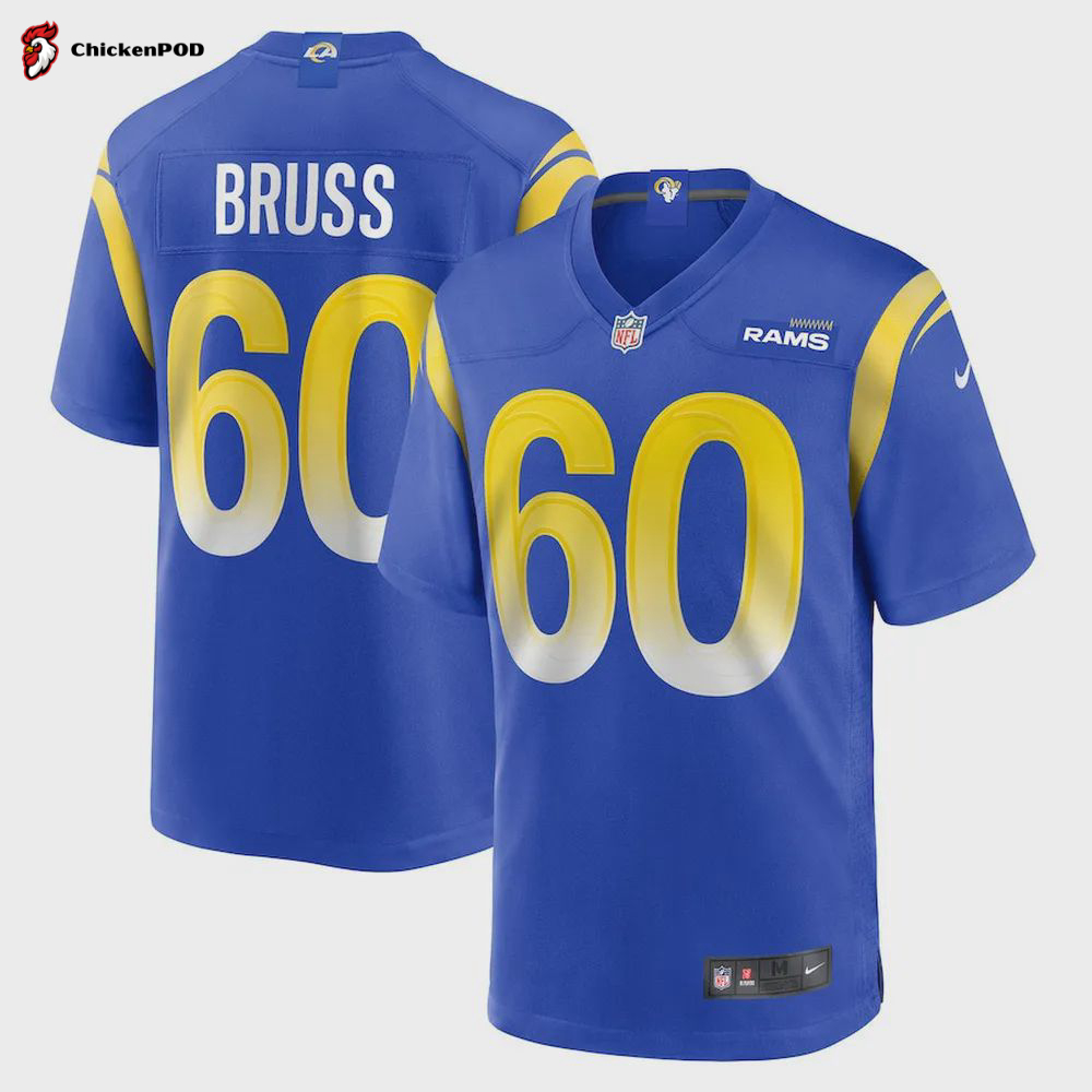 Logan Bruss Los Angeles Rams Game Player Jersey – Royal