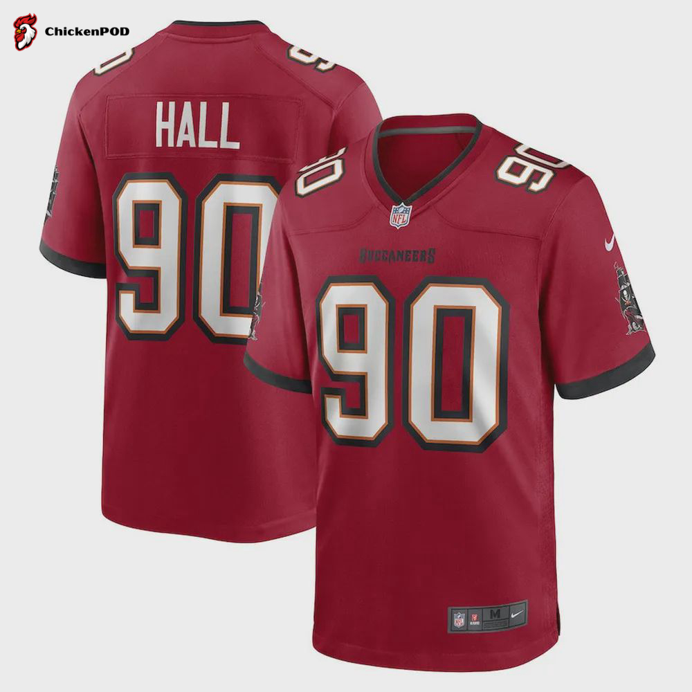 Logan Hall Tampa Bay Buccaneers Game Player Jersey – Red