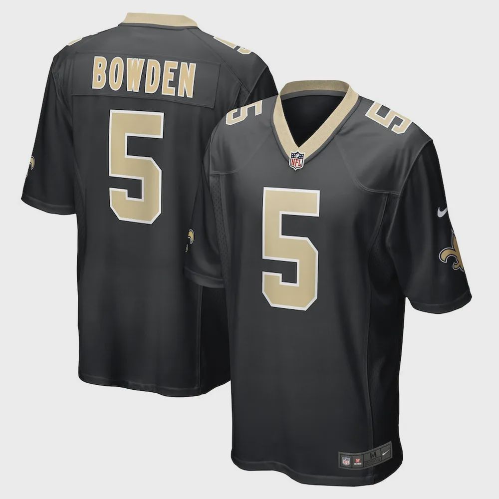 Lynn Bowden Jr. 5 New Orleans Saints Men’s Game Jersey – Black