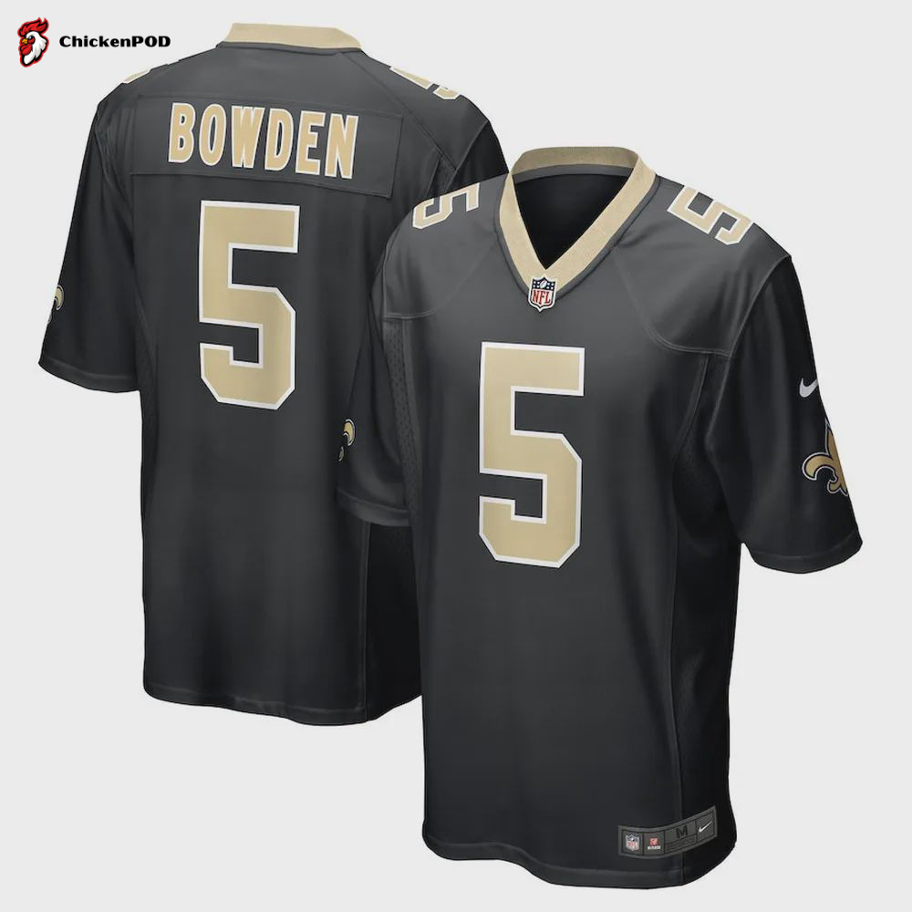 Lynn Bowden Jr. 5 New Orleans Saints Men’s Game Jersey – Black