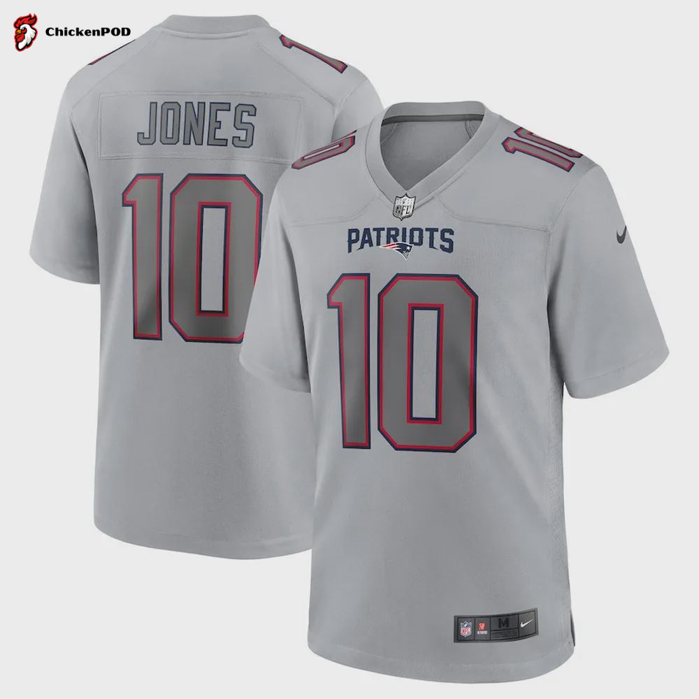 Mac Jones New England Patriots Youth Inverted Game Jersey – Gray