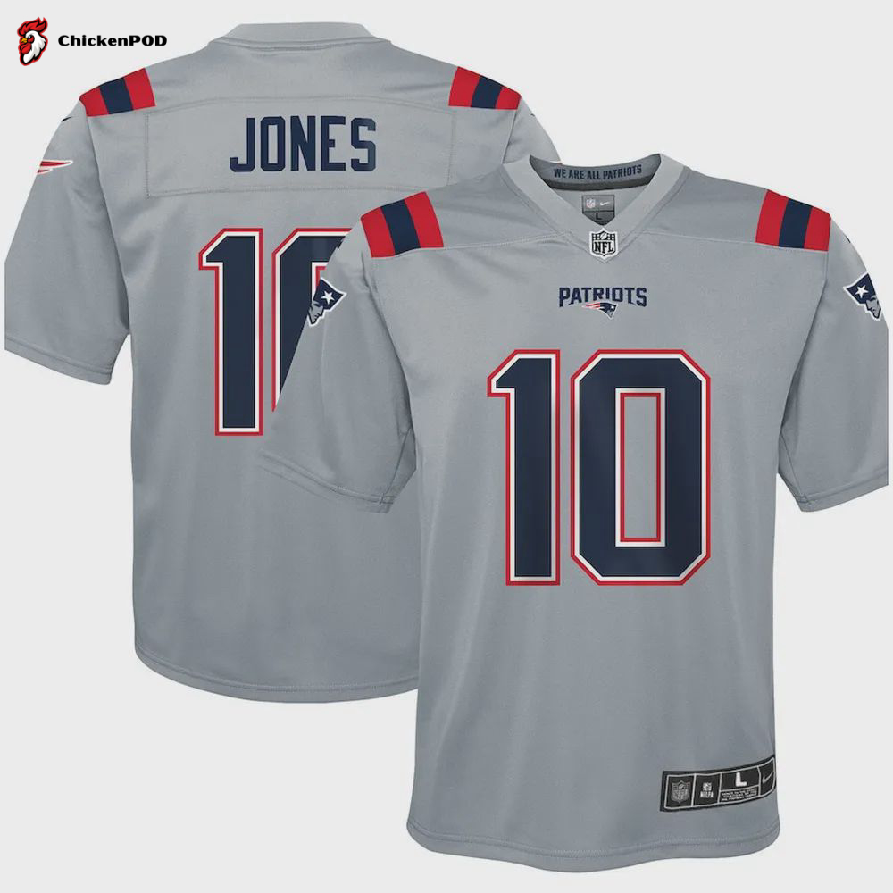 Mac Jones New England Patriots Atmosphere Fashion Game Jersey – Gray