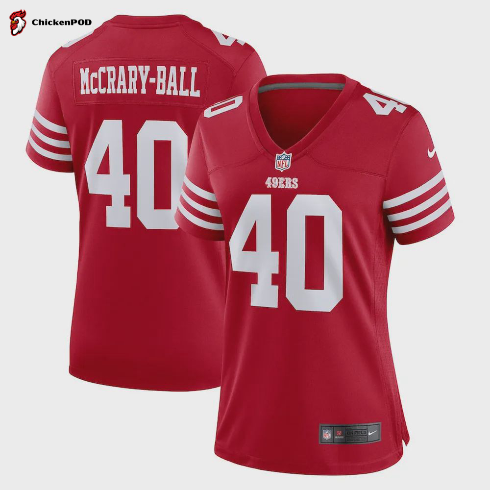 Marcelino McCrary-Ball San Francisco 49ers Women’s Game Player Jersey – Scarlet