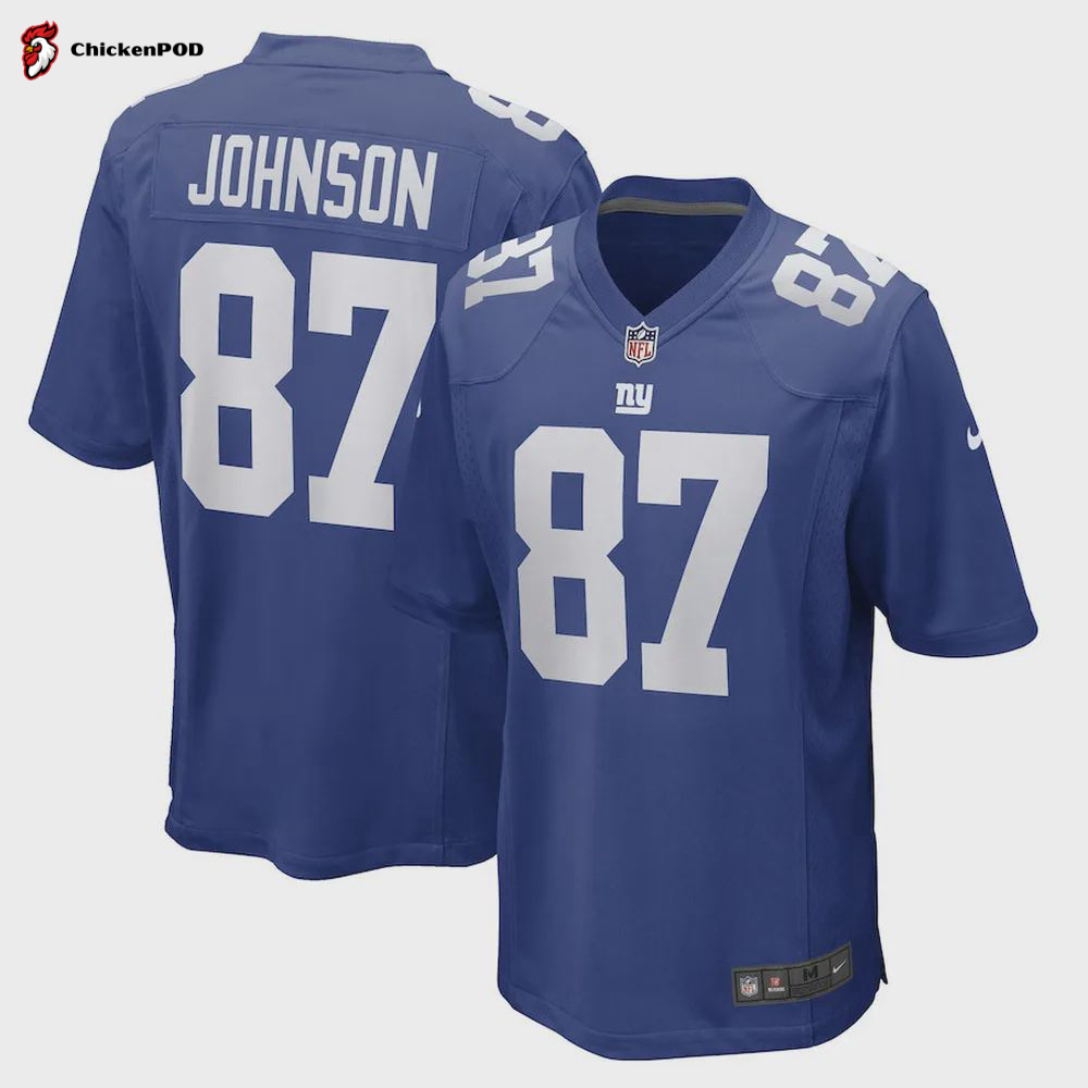 Marcus Johnson New York Giants Game Player Jersey – Royal