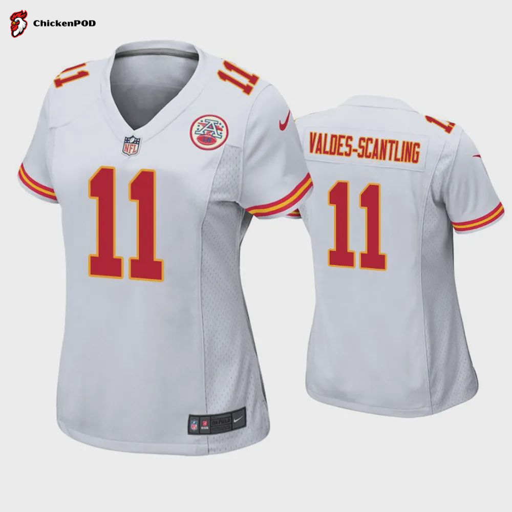 Marquez Valdes-Scantling 11 Kansas City Chiefs Women Game Jersey – White Jersey