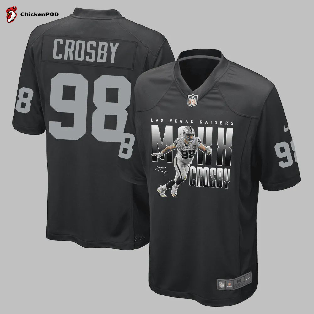 Maxx Crosby 98 Las Vegas Raiders YOUTH Game Jersey – White