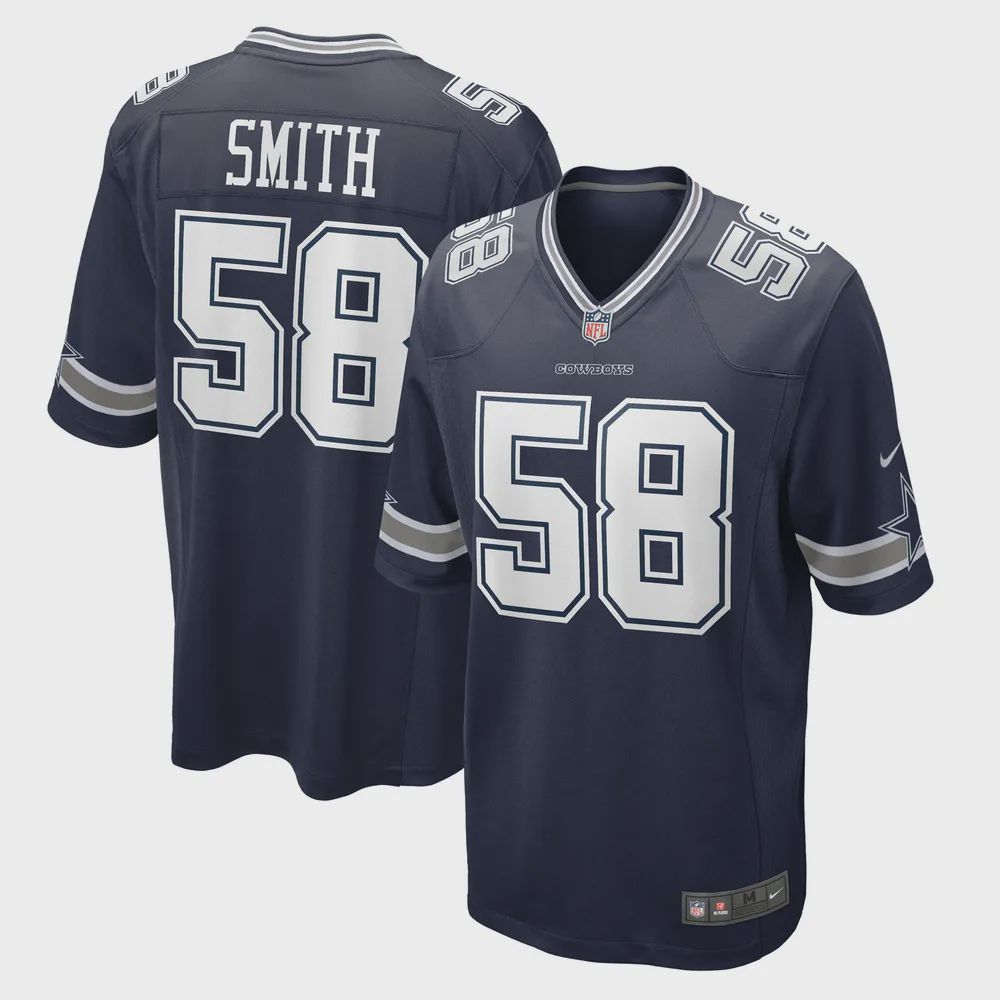 Mazi Smith 58 Dallas Cowboys 2023 NFL Draft Game Jersey – Navy