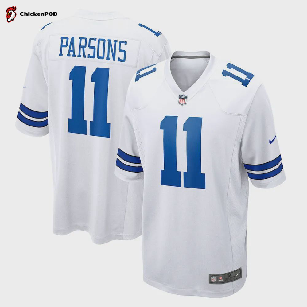 Micah Parsons 11 Dallas Cowboys Game Player Jersey – White