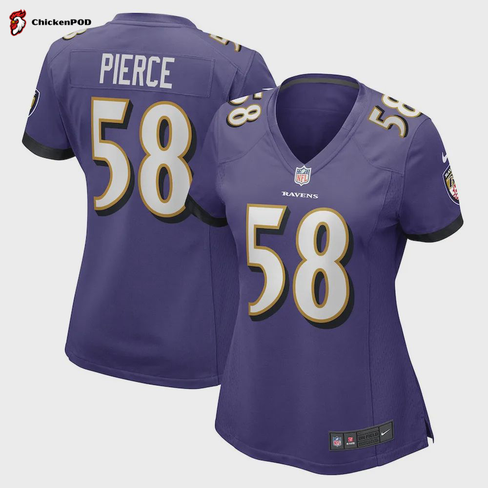 Michael Pierce 58 Baltimore Ravens Game Jersey – Purple