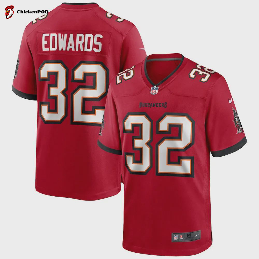 Mike Edwards 32 Tampa Bay Buccaneers Game Jersey – Red