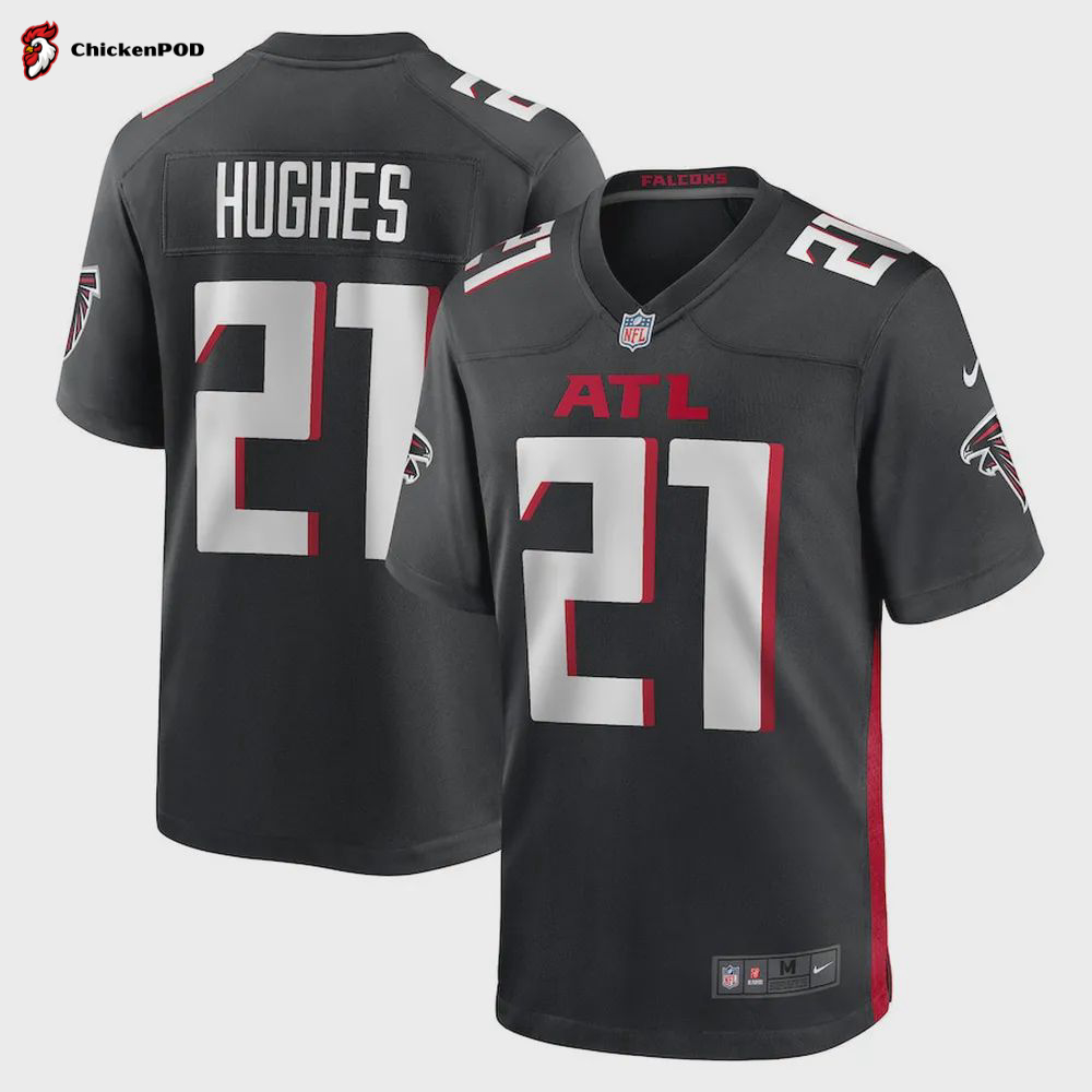 Mike Hughes 21 Atlanta Falcons Men’s Team Game Jersey – Black