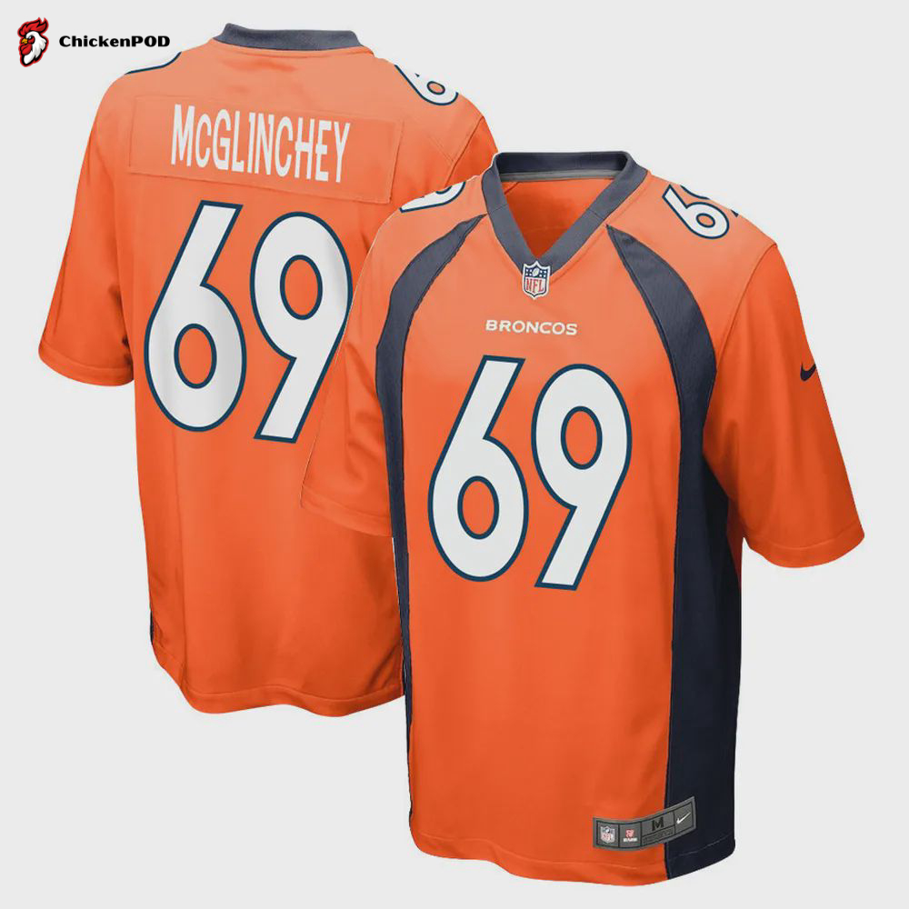 Mike McGlinchey 69 Denver Broncos Men Game Jersey – Orange