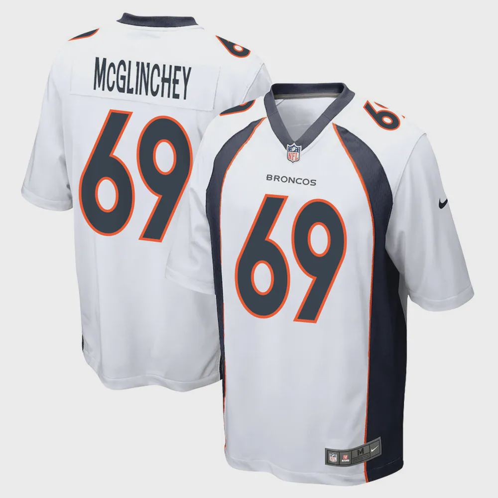 Mike McGlinchey 69 Denver Broncos Men Game Jersey – White