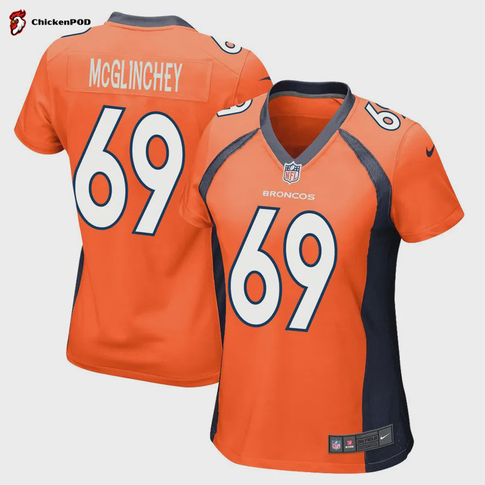 Mike McGlinchey 69 Denver Broncos Women Alternate Game Jersey – Navy