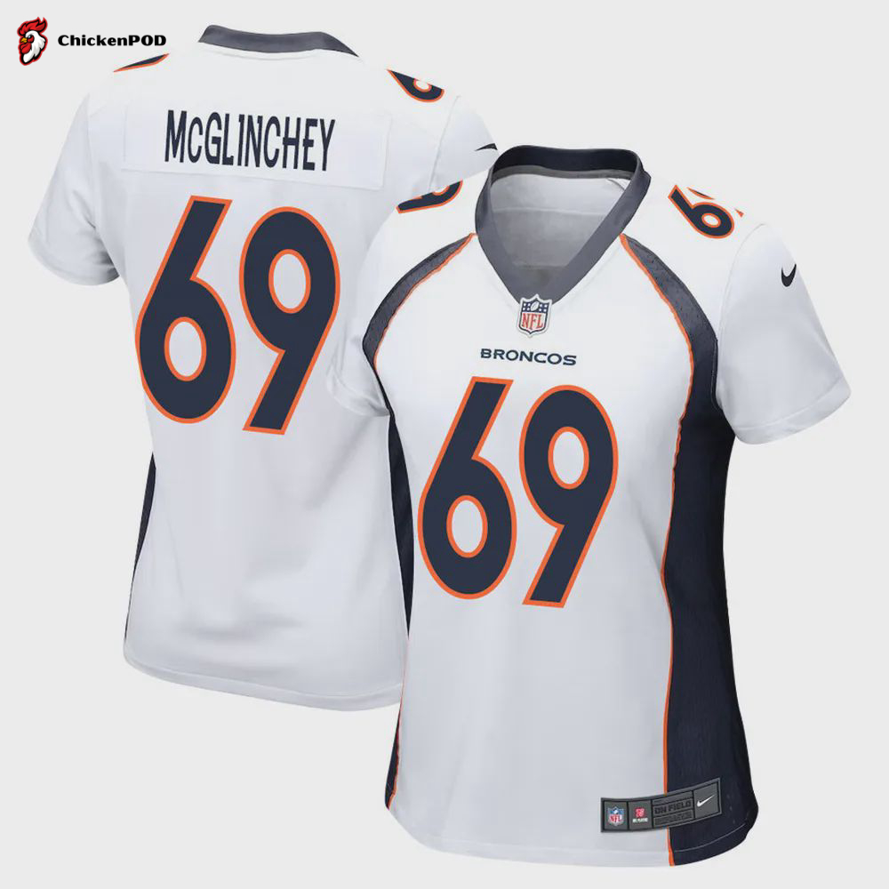 Mike McGlinchey 69 Denver Broncos Women Game Jersey – White