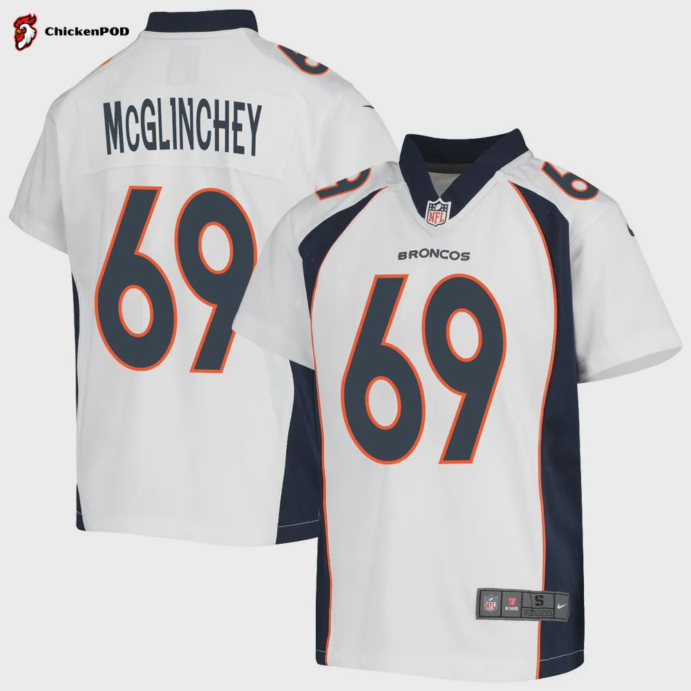 Mike McGlinchey 69 Denver Broncos Youth Game Jersey – White