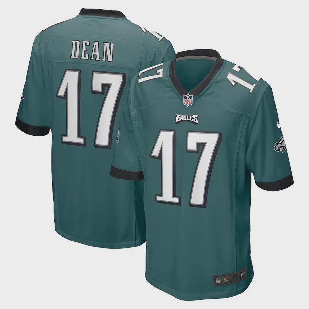 Nakobe Dean 17 Philadelphia Eagles 2022 NFL Draft Pick Player Game Jersey – Green