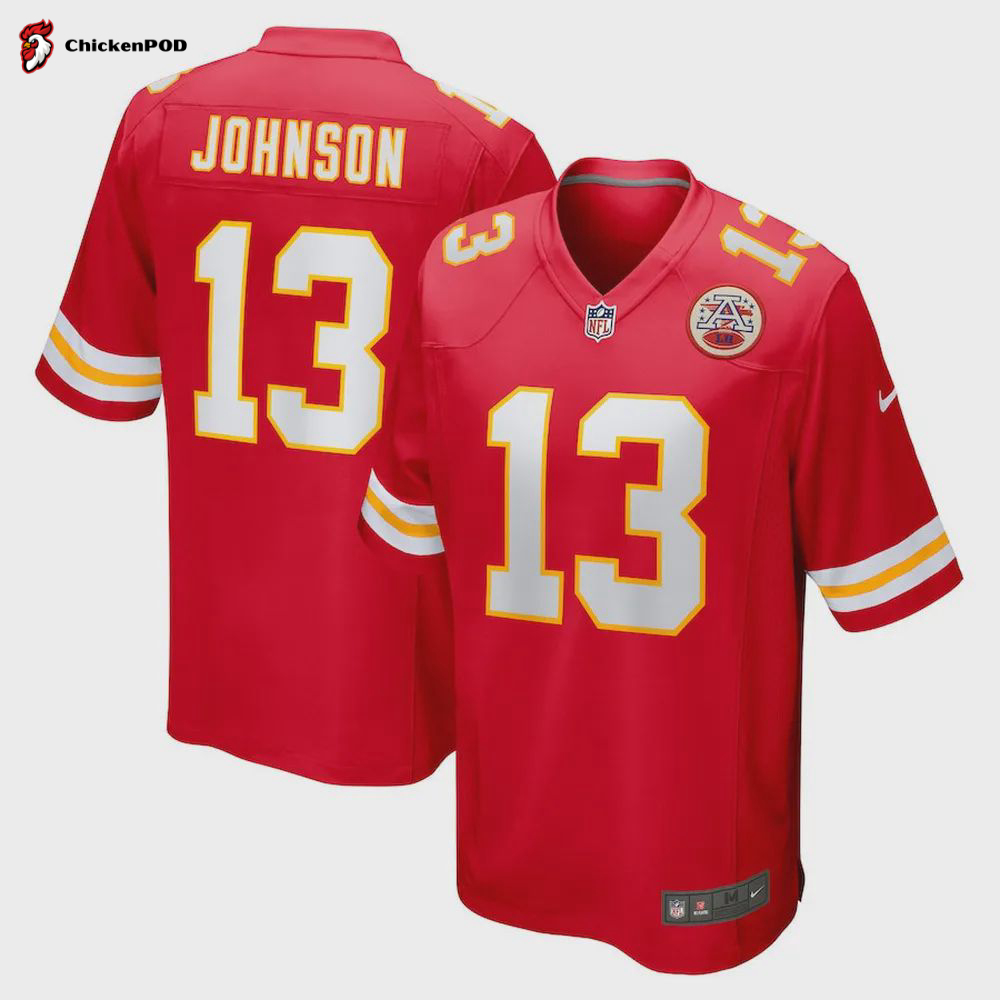 Nazeeh Johnson Kansas City Chiefs Game Player Jersey – Red