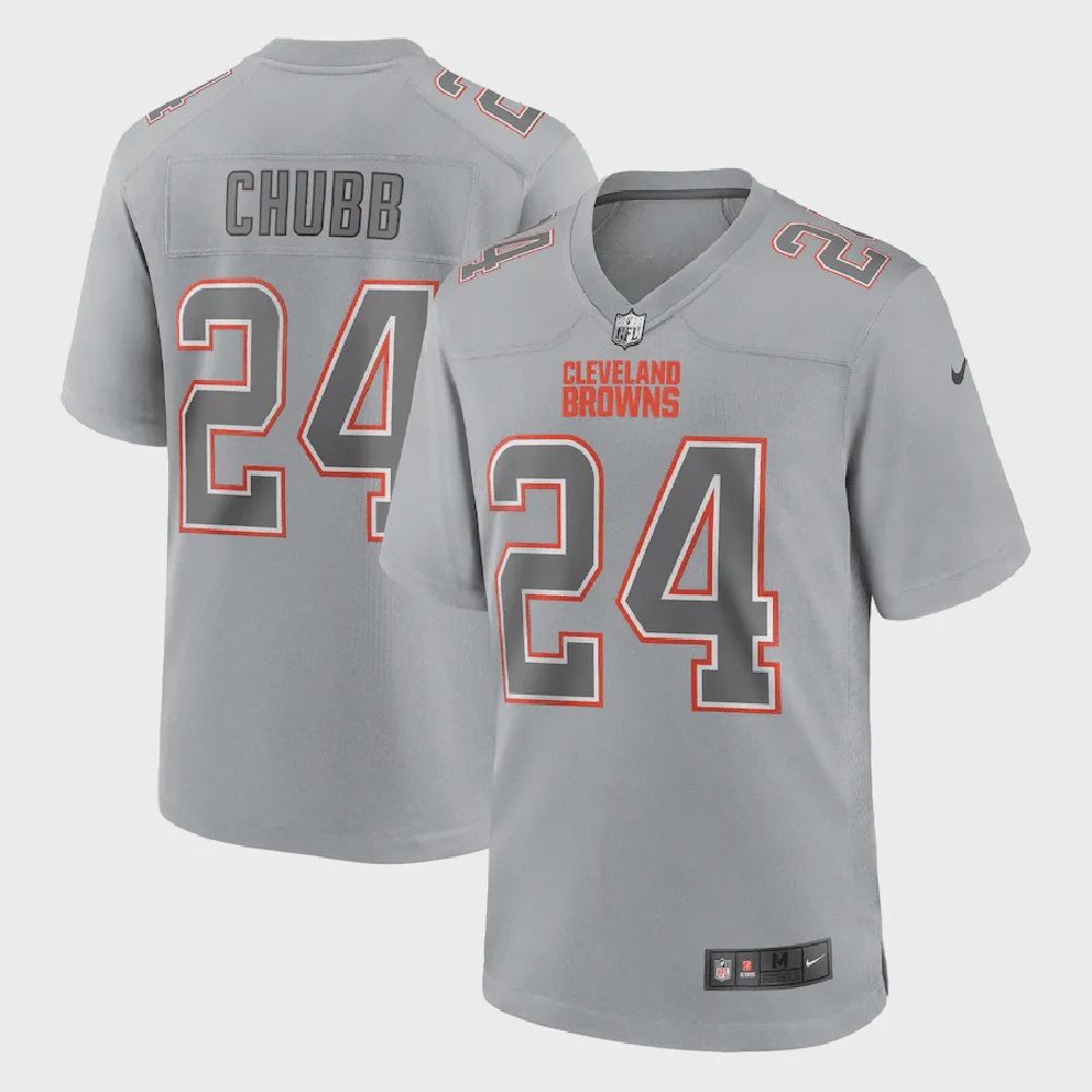 Nick Chubb 24 Cleveland Browns Atmosphere Fashion Game Jersey – Gray