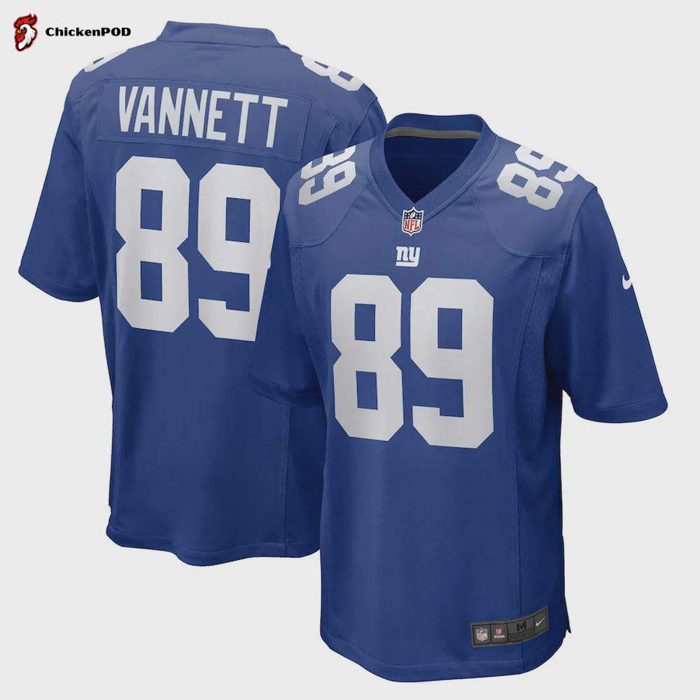 Nick Vannett 89 New York Giants Home Game Player Jersey – Royal