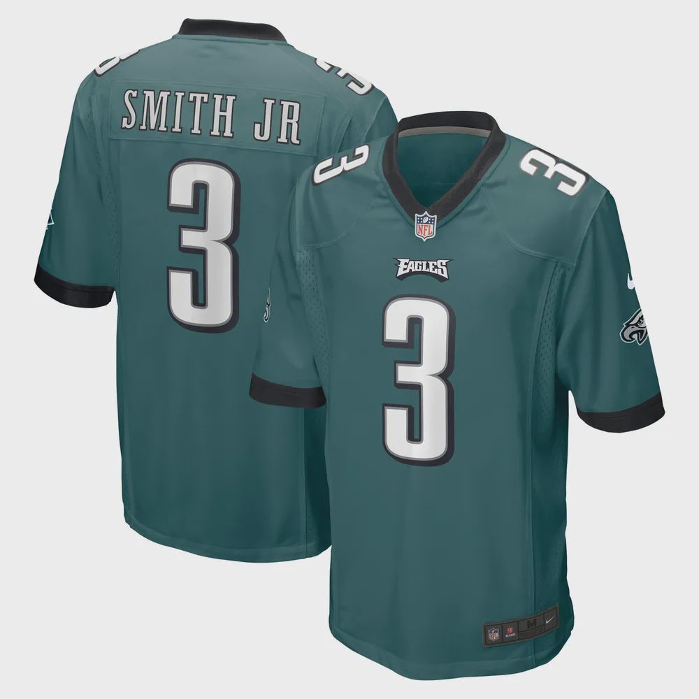 Nolan Smith Jr 3 Philadelphia Eagles 2023 NFL Draft Game Jersey – Midnight Green