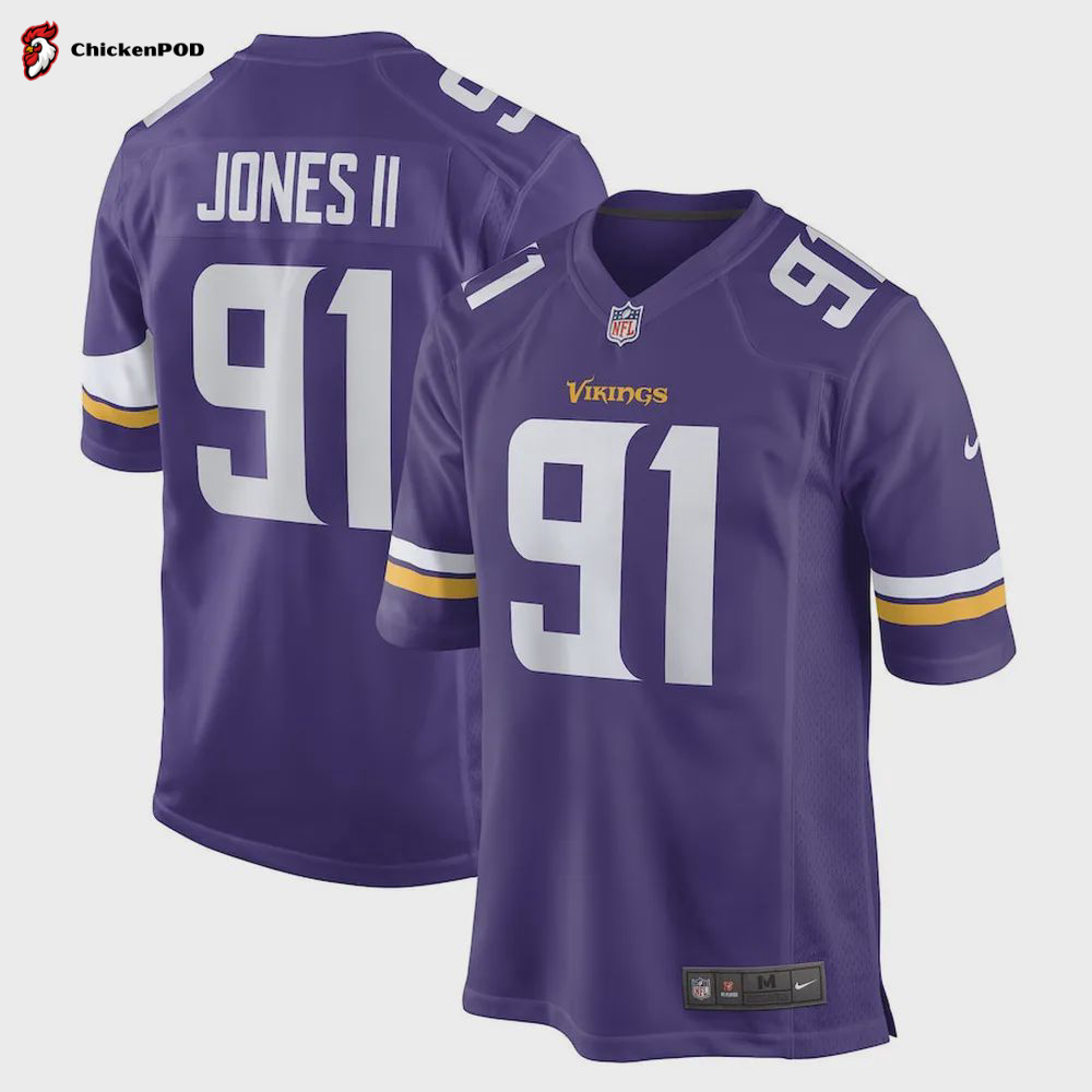 Patrick Jones II Minnesota Vikings Team Game Player Jersey – Purple