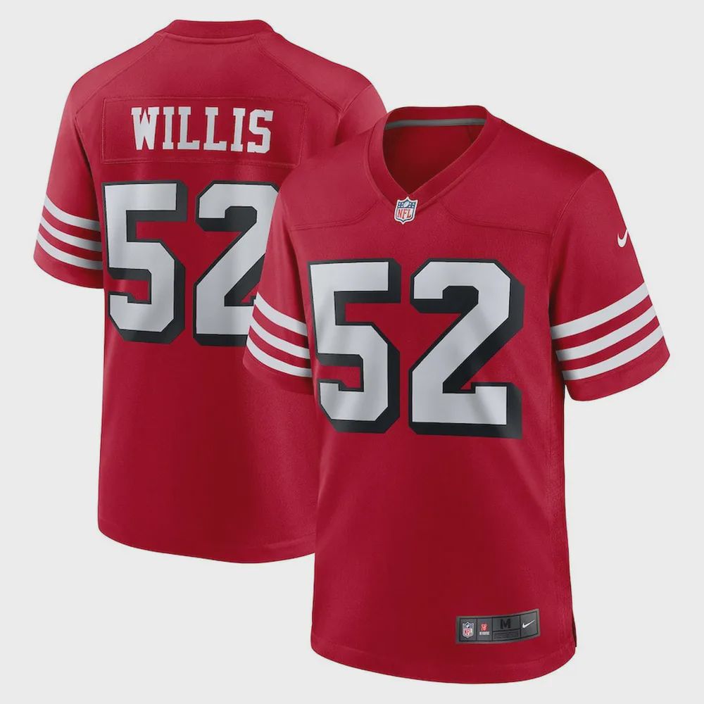 Patrick Willis 52 San Francisco 49ers Retired Alternate Game Jersey – Scarlet