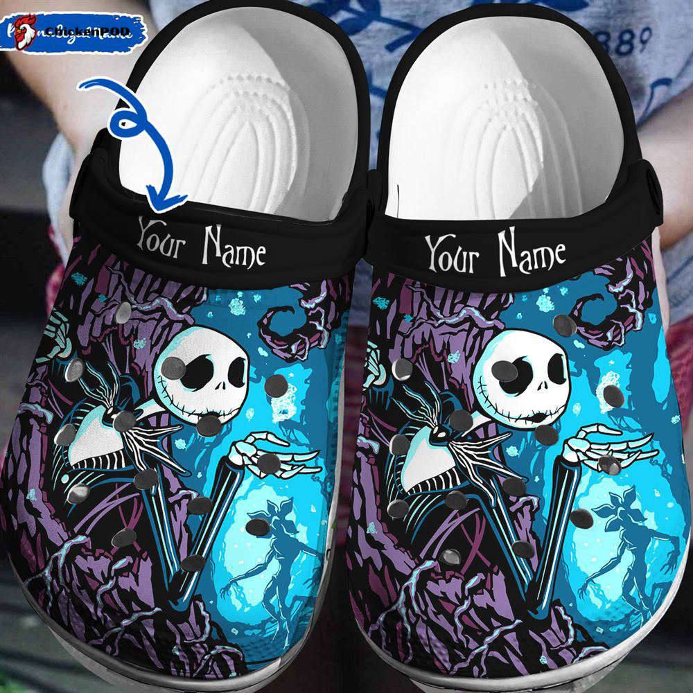 Halloween Crocs-Slippers – Personalized Tropical Horror Faces Pattern Clog Shoes