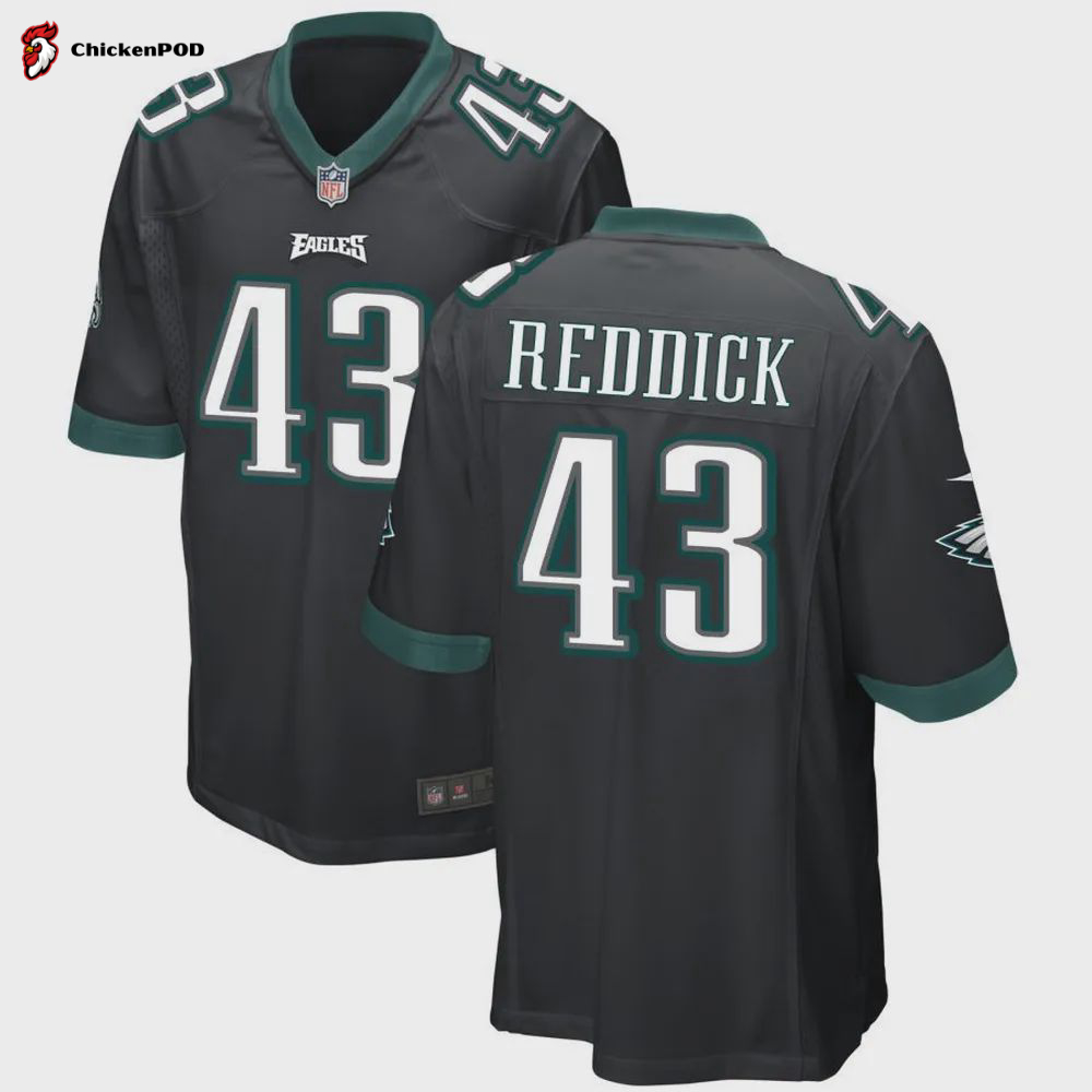 Philadelphia Eagles Haason Reddick 43 Alternate Game Jersey – Black Jersey