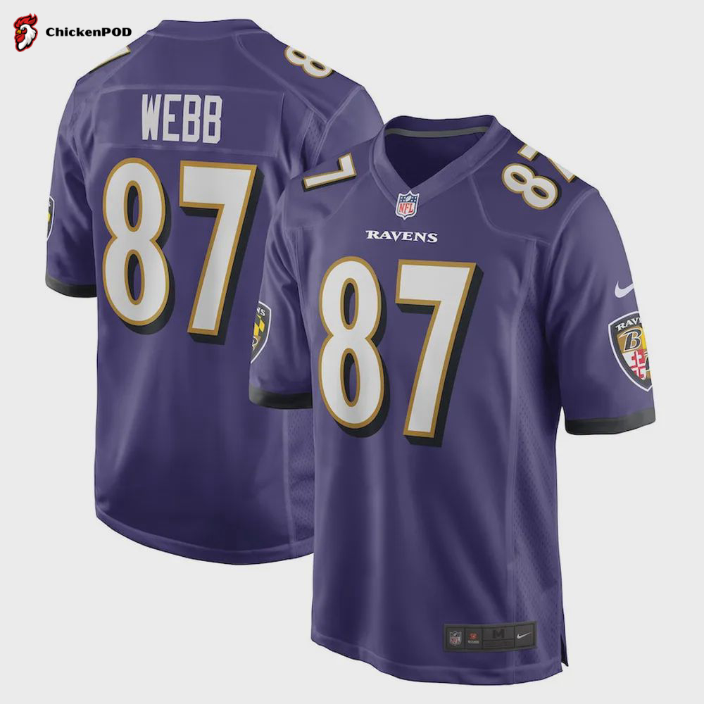 Raleigh Webb Baltimore Ravens Player Game Jersey – Purple