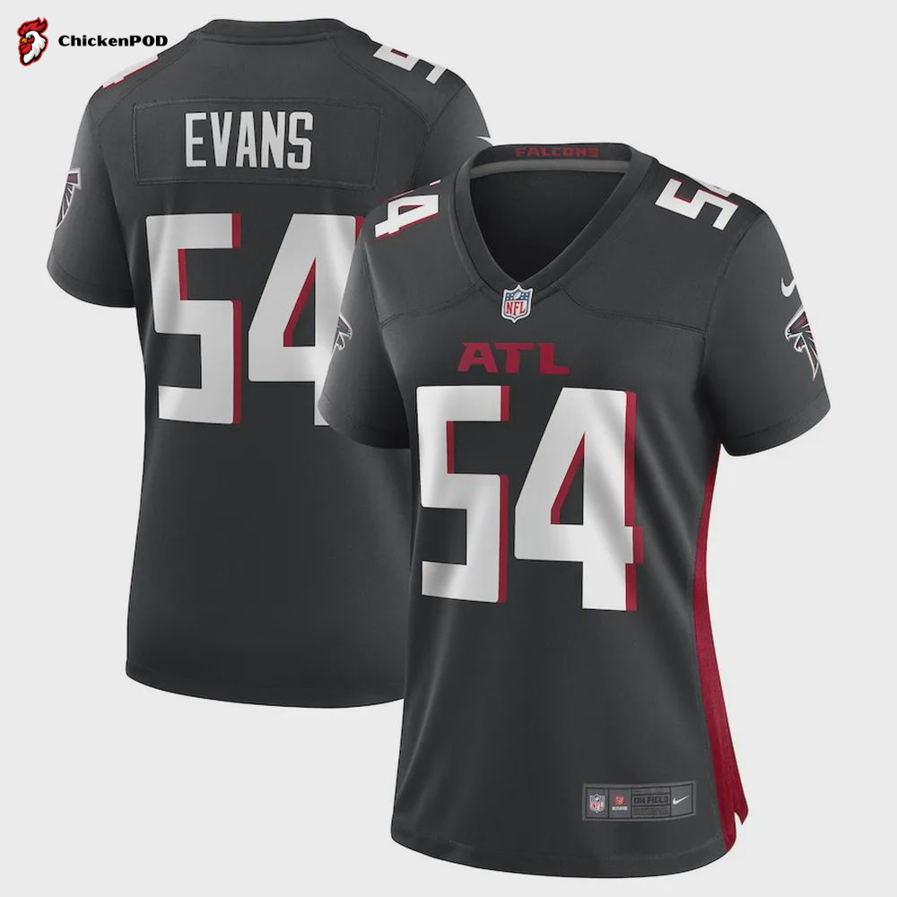 Rashaan Evans Atlanta Falcons Women’s Game Player Jersey – Black