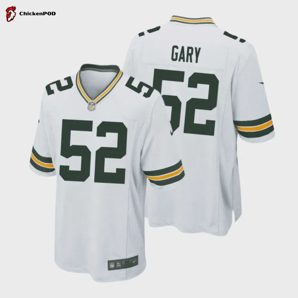 Rashan Gary 52 Green Bay Packers Men Away Game Jersey – White